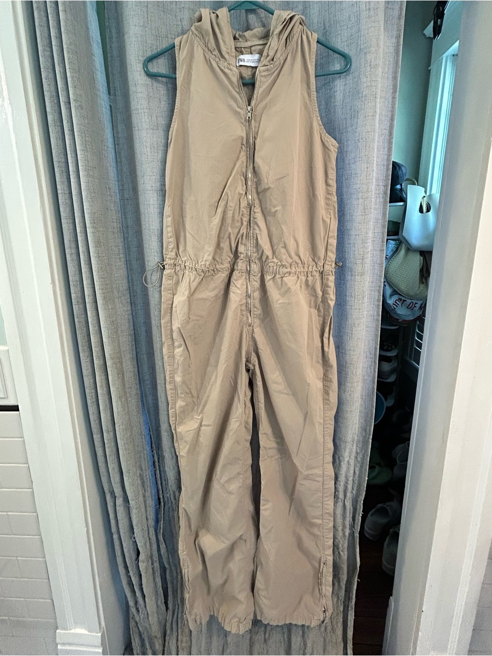 Zara Women's Tan and Khaki Jumpsuit